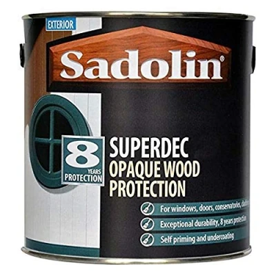 Image of Sadolin Superdec Opaque Wood Protection 1 litre Black Gloss