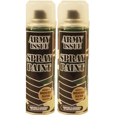 Image of 2 x Military Vehicle &amp; Equipment Army Camouflage Spray Paint 250ML Desert Sand