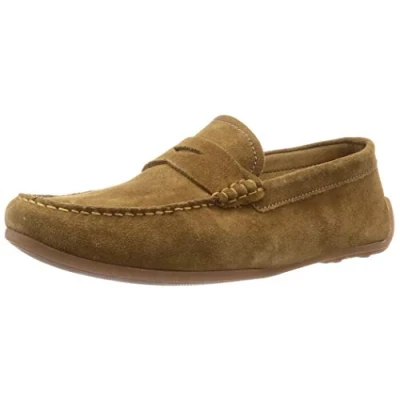Image of Clarks Reazor Penny, Men’s Mocassins, Beige (Dark Sand Suede Dark Suede), 8 UK (42 EU)