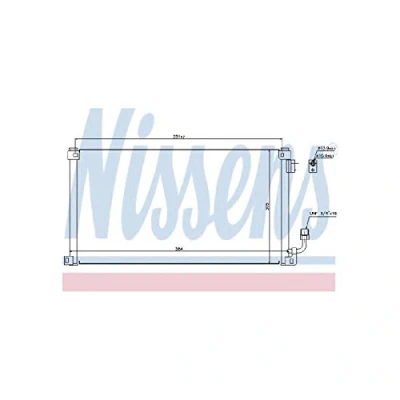 Image of CO4048, CO4053 Condenser NISSENS 94599 without dryer Aluminium 584mm R1234yf
