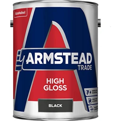 Image of Armstead Trade High Gloss Paint Black 5 Litres