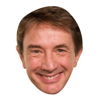 Image of FoxyPrinting Martin Short Celebrity Cardboard Party Face Mask Fancy Dress