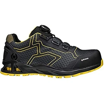 Image of Base K Jump/ Trek/ Rush Kaptiv Low Shoes Black/Yellow UK 4 EU 36