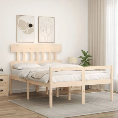 Image of vidaXL Senior Bed without Mattress 140x190 cm Solid Wood