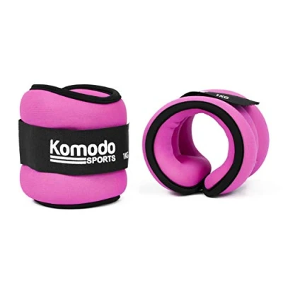 Image of TekBox Komodo Pink Neoprene Ankle and Wrist Weights Running Training Exercise Fitness (2kg = 2 x 1kg)