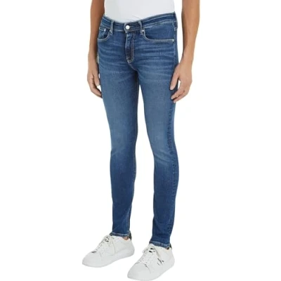 Image of Calvin Klein Jeans Men&#039;s Skinny Fit Jeans, Blue (Denim Dark), 28W/30L