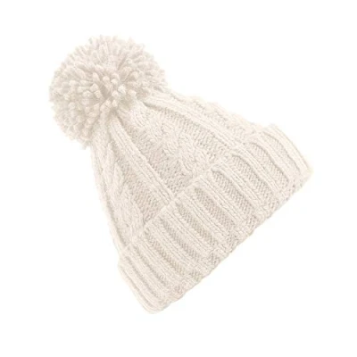 Image of Beechfield Cable Knit Melange Beanie Oatmeal