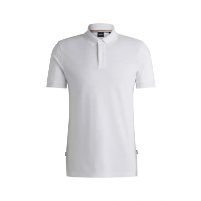 Image of BOSS Pallas Polo shirt, Men&#039;s, Size: Small, Weiss