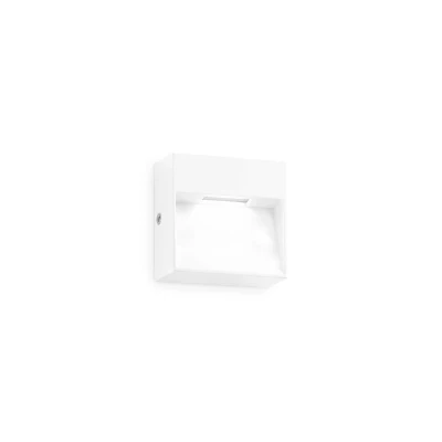 Image of Dedra Integrated LED Outdoor Square Flush Wall Lamp White 160Lm 3000K IP65