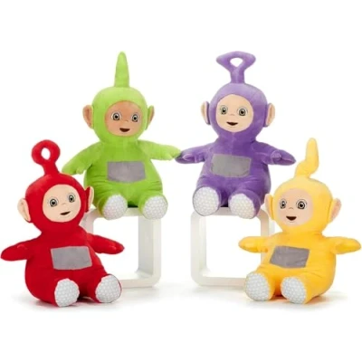 Image of Dinotoys Teletubbies Po Plush Toy, Tinky Winky, Laa Laa, Dipsy Cuddly Toy 26 cm (Teletubbies Set of 4)