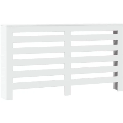 Image of vidaXL Radiator Cover White 149x20x82 cm Engineered Wood