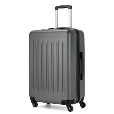 Image of Kono Medium Luggage 24&quot; Check in Lightweight Suitcase ABS Hardshell Travel Trolley case with 4 Spinner Wheels (Grey)