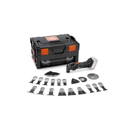 Image of FEIN Oscillating Multi Tool Black Edition AMPShare AMM 500 Plus Multitool, Bare Unit, L Boxx, 30pcs Accessories for Sawing in Wood and Metal, Grinding, StarlockPlus (Prize Inside Each Box)
