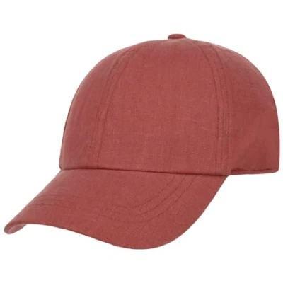Image of Lipodo Uni Summer Cap Women/Men Linen Baseball Cotton with Peak, Closed Back, Peak Spring One Size Dark red