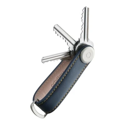 Image of orbitkey Premium leather 2.0 (Navy with Tan Stitching)
