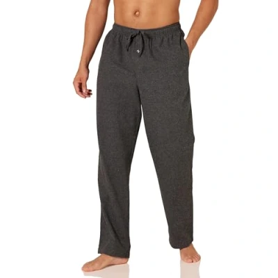 Image of Amazon Essentials Men&#039;s Flannel Pyjama Trousers (Available in Big &amp; Tall), Charcoal Heather, XL