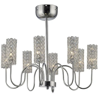 Image of Martina Pendant 8 Light G4 Polished Chrome/Crystal, NOT LED/CFL Compatible
