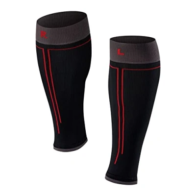 Image of FALKE Women&#039;s RU Compression Tube W TB Functional Yarn Breathable Quick Dry 1 Pair Calf Sleeve, Black (Black 3003) circumference W1, ONESIZE
