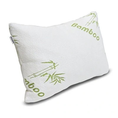 Image of Super Soft Bamboo Memory Foam Quilted Mattress Topper Enhancer &amp; Pillow (Bamboo Pillow, 1 x Pillow)