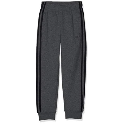 Image of adidas Essentials 3 Stripes Boys&#039; Trousers, Dark Grey Heather/Black, FR: M (Manufacturer&#039;s Size: 128)