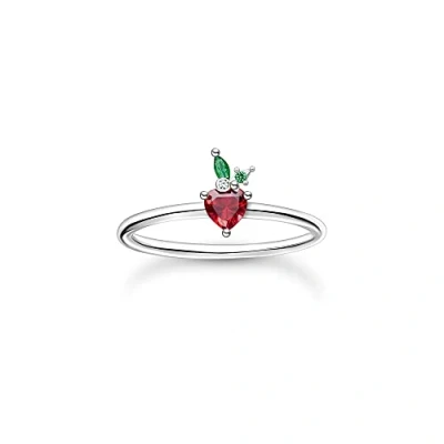 Image of THOMAS SABO ring strawberry silver 925 sterling TR2350 699 7 60
