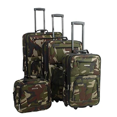Image of Rockland Luggage Journey Softside Upright Set, Camouflage, 4 Piece Set (14/19/24/28),