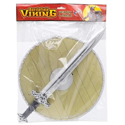 Image of Kids Viking Shield And Weapon Set Medieval Warrior Fancy Dress Costume Children&#039;s Accessories Sword