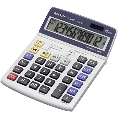 Image of Sharp EL 2125 C Answer CheckFeature, Desktop Calculator