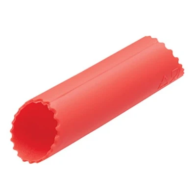 Image of KitchenCraft Silicone Garlic Peeler Tube, Red, 13.5 cm