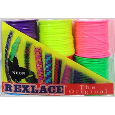 Image of Pepperell Rexlace 50yd Spools 6/Pkg Neon, Other, Multicoloured, 7.62 x 20.32 13.97 cm