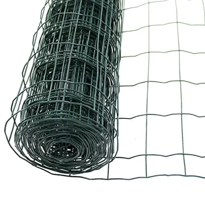 Image of Oypla 1.2m x 10m Green PVC Coated Galvanised Steel Wire Mesh Fencing Garden Euro Fence
