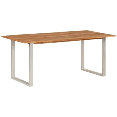 Image of vidaXL Dining Table 180x90x76 cm Solid Acacia Wood