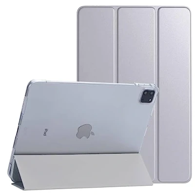 Image of PROTech Smart Case for iPad Pro 11 Inch, 2022/2021/2020 18 Model, Slim Stand Hard Back Shell Cover with Auto Wake/Sleep (Silver)