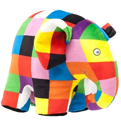 Image of Rainbow Designs EL1441 Elmer Soft Toy,17.5 cm