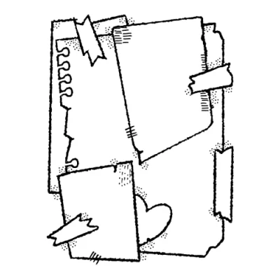 Image of Francoise Collection Layered Scraps Clear Stamp Set