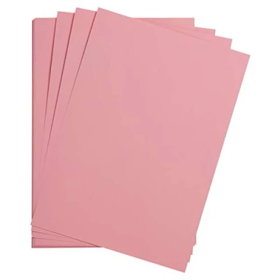 Image of Clairefontaine Ref 975265C Maya Smooth Coloured Drawing Card (Pack of 25 Sheets) 185gsm A4 (29.7 x 21cm) Pale Pink Colour Deep Dyed, Acid Free, pH Neutral