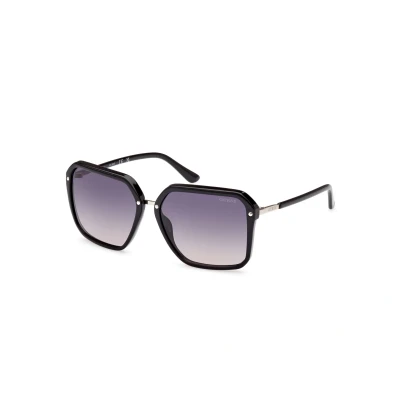 Image of Guess Sunglasses, Women&#039;s, Size: One Size, Shiny black/gradient smoke