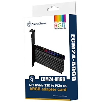 Image of SilverStone SST ECM24 ARGB PCI E Gen4 Erweiterungskarte zu M.2 (NGFF) mit Kühler,
