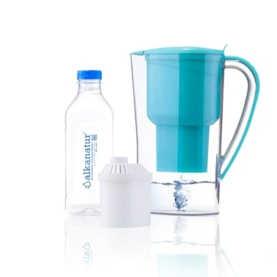 Image of Alkaline Water Filter Jug Antioxidant Purifies 99.9% of Toxins and Metals High pH Ionized BPA Free Certified Pitcher Alkanatur