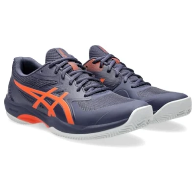 Image of Asics GAME Clay court tennis shoes, Men&#039;s, Size: 6, Indigo fog/nova orange shoes