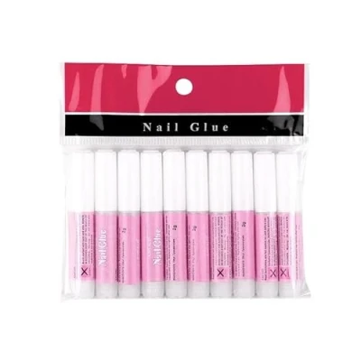 Image of 10 Pcs 2g Bottles Extra Strong Super Quick Dry False Fake Nail Glue For Tips Rhinestones Art Decoration Professional Salon &amp; Home Use
