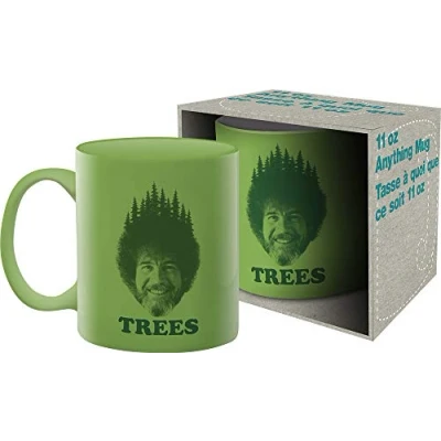 Image of Aquarius Bob Ross Trees 11 oz Boxed Ceramic Mug