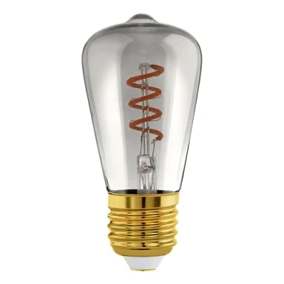 Image of EGLO E27 LED bulb 4W ST48 2,000K Filament smoky dimmable