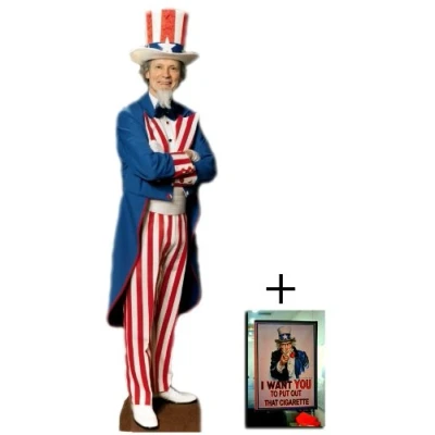 Image of Uncle Sam Lifesize Cardboard Cutout / Standee Standup Includes 8x10 (20x25cm) Star Photo