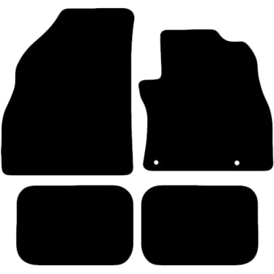 Image of Carsio Carpet Car Mats For Fiat Qubo 2009+ Onwards Tailored Fit Floor Mat Set Complete Accessory Black Custom Fitted All Weather, Anti Slip Backing &amp; Trim