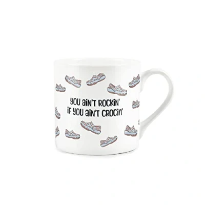 Image of Rockin Crocin Mug Novelty Bone China White Crocs Coffee/Tea Present Gift