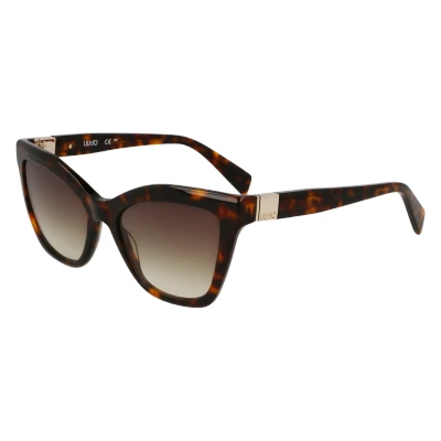 Image of Liu Jo Woman LJ804S 240 Sunglasses Acetate Havana Squared Normal