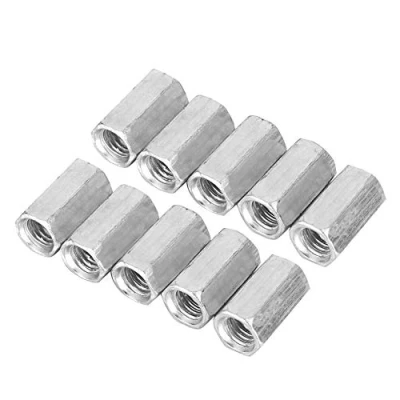 Image of 10Pcs M8 Screw Zinc Extended Hexagon Nut Wire Connecting Rod Cap Joint (M8*20), Fastening Parts