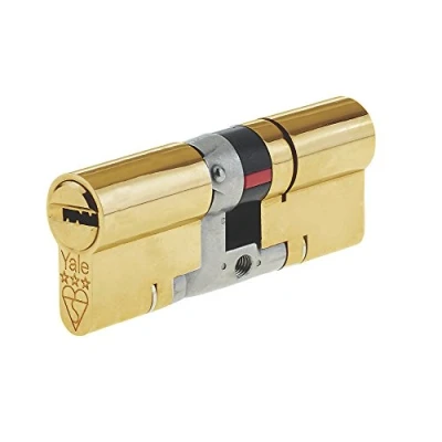 Image of Yale Anti Snap 3 Star Euro Double Cylinder, High Security, Brass Finish, 45:50 (95 mm)