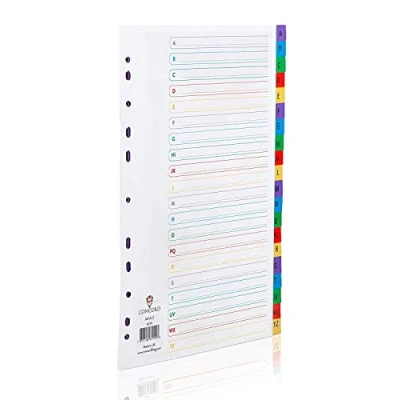 Image of A4 A Z 20 Part File Ring Binder Index Dividers Mylar Reinforced